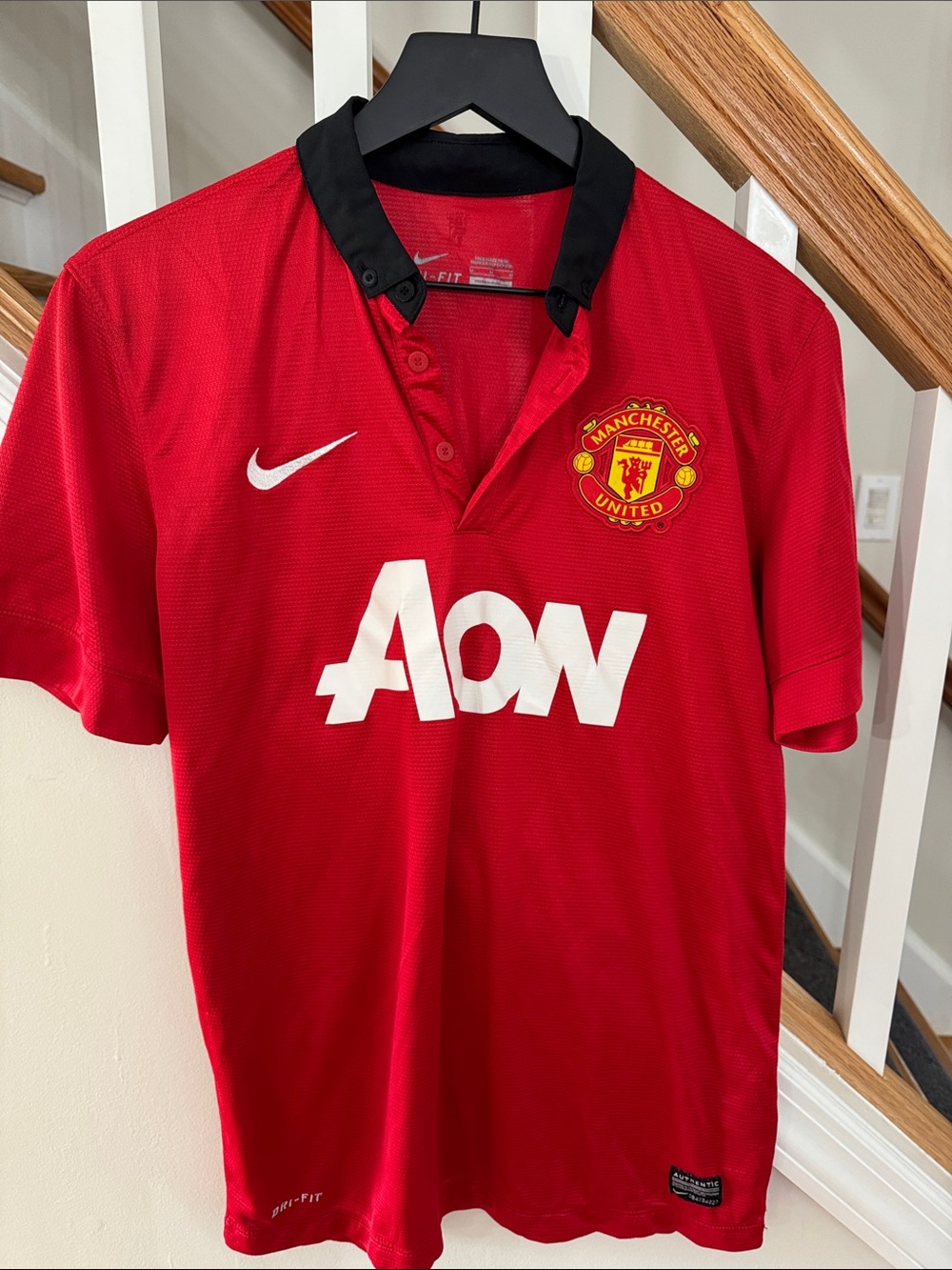 Manchester United 2013/14 Nike Home Jersey AON Men’s M Authentic